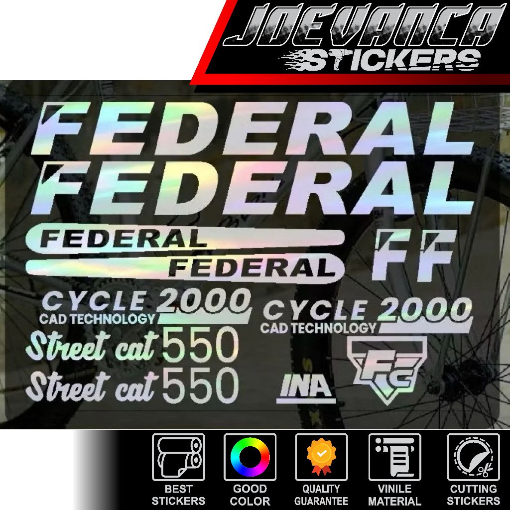 Stiker Sepeda Federal Street Cat 550 Vinil Anti Air