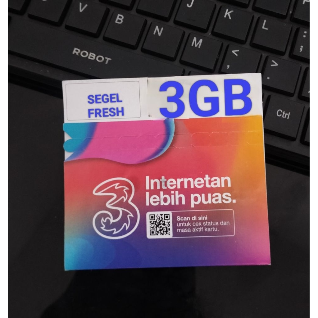 Kartu Perdana Three Tri 3 3GB SEGEL Masa Aktif Panjang