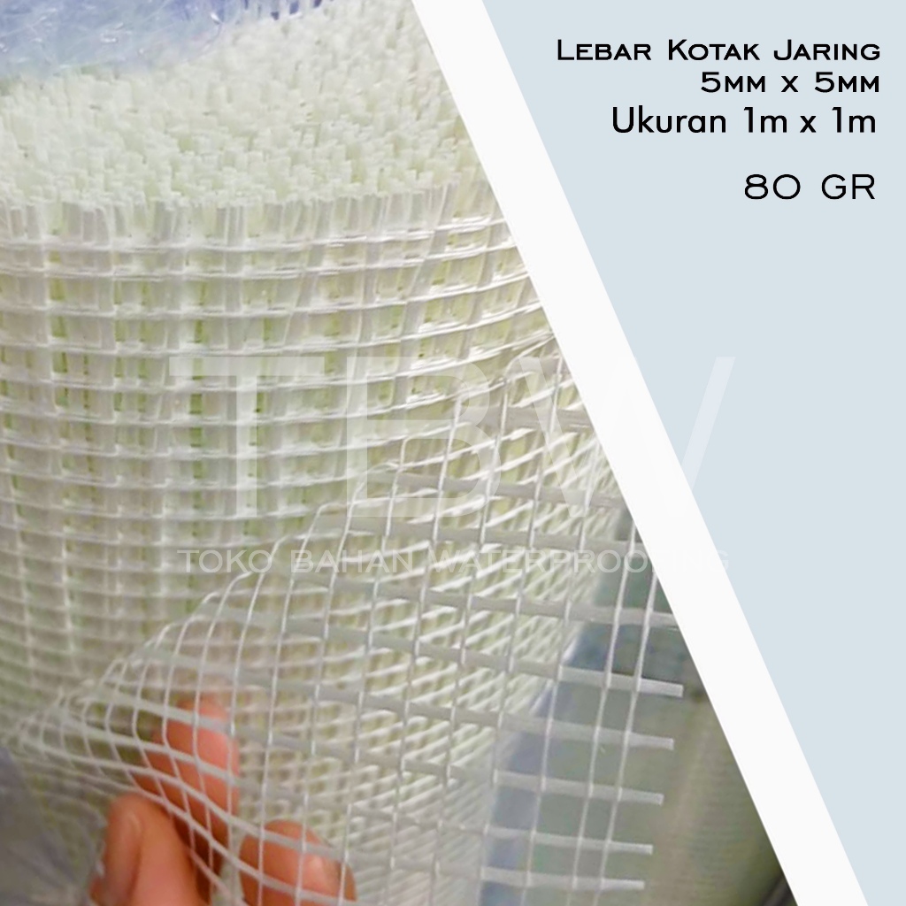 Fiberglass Mesh Waterproofing Meteran 1m x 1m - Serat Jaring Fiberglass Untuk Plester dan Pasang Mar