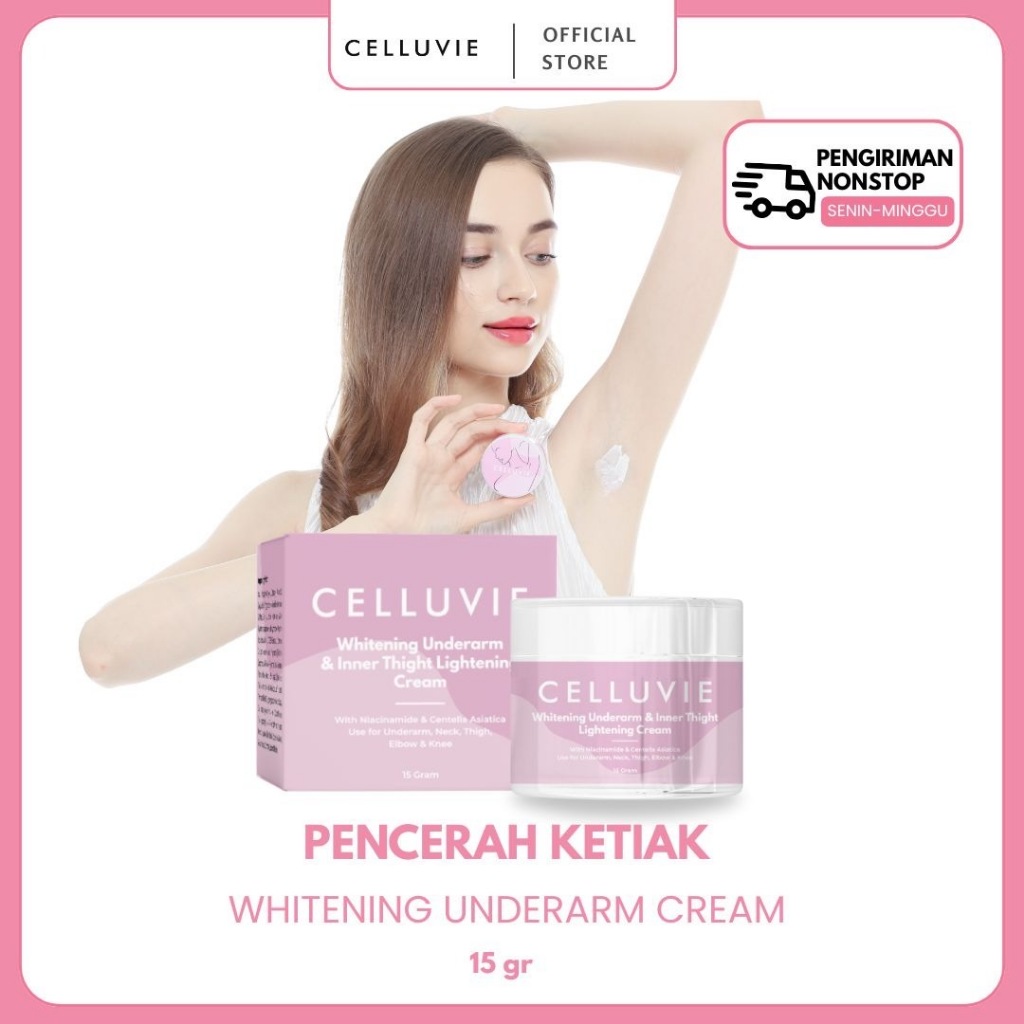 Pemutih Ketiak & Selangkangan CELLUVIE Underarm Whitening Ketiak Cerah & GLOWING