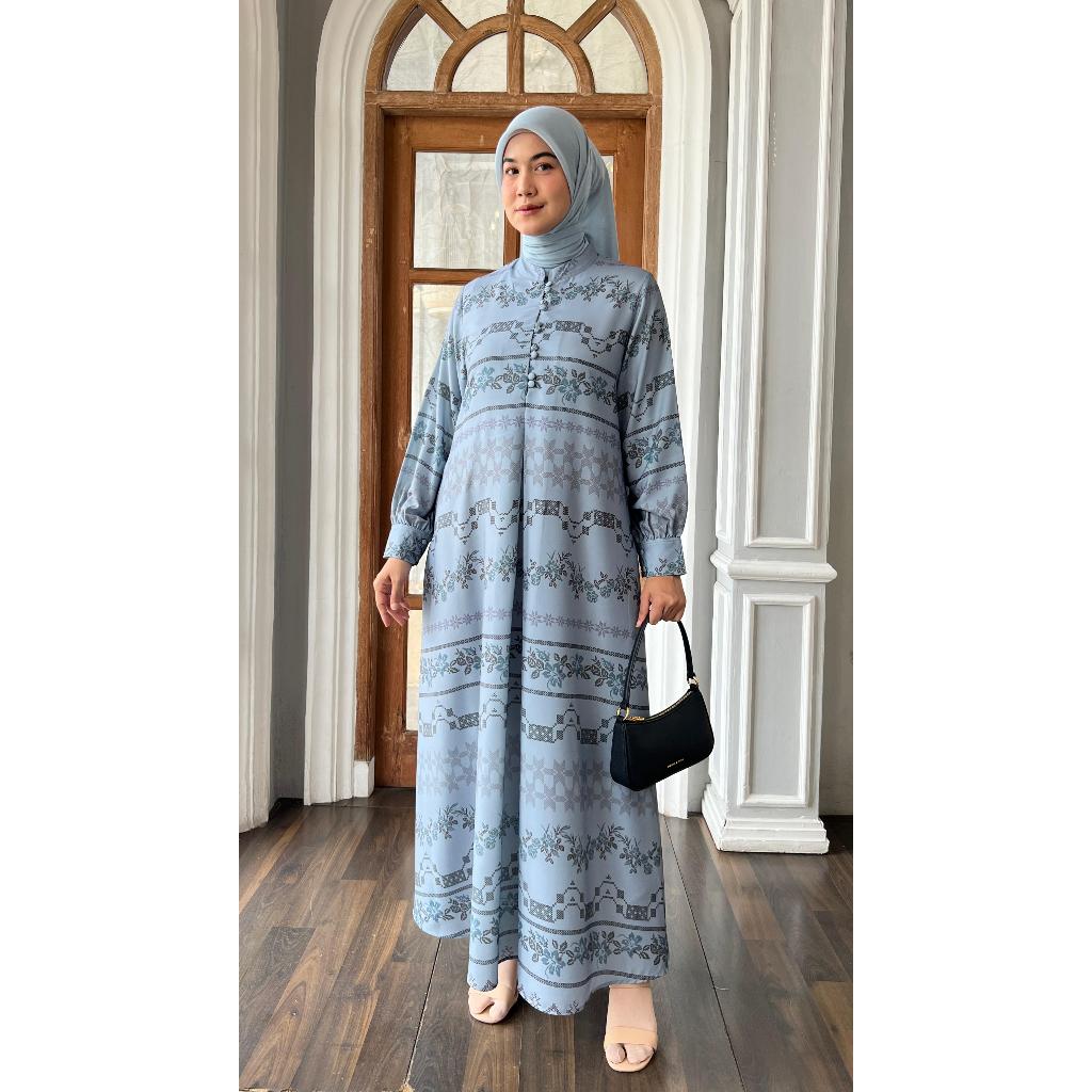 WARNA FASHION/ GAMIS / HANIYAH PRINTING / BAJU WANITA MUSLIM/GROSIR TANAH ABANG