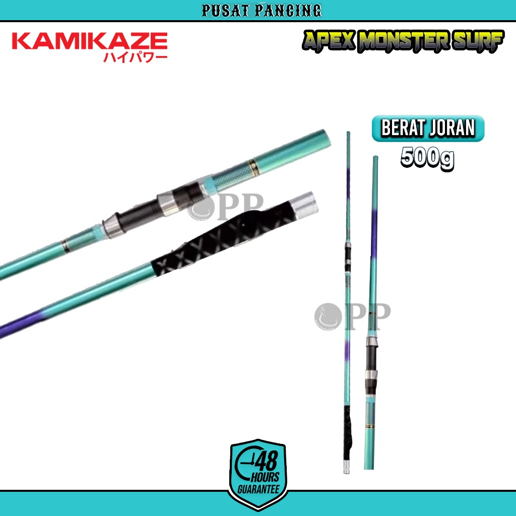 KAMIKAZE Joran Pancing Spinning APEX MONSTER 390cm - 450cm Hi Carbon Blank 24T Extra Slim Joran Panc