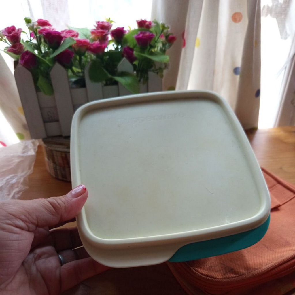 loly kotak bekal makan bersekat Tupperware second