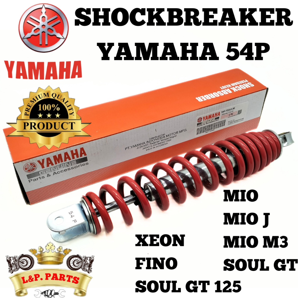 SHOCKBREAKER BELAKANG YAMAHA 54P MERAH XEON FINO SOUL GT 155 MIO J M3 KUALITAS ORIGINAL ORI PRESISI 
