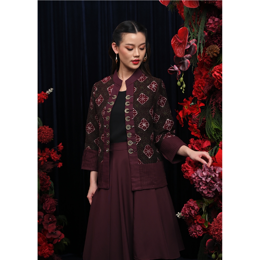 (CUCI GUDANG) / PREMIUM NONA RARA - Jenny Lipit Dobi Cirebon T4987, Baju kerja batik blouse wanita