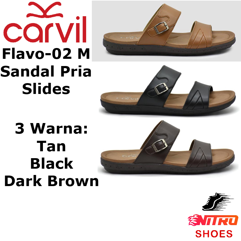 Sandal Carvil Pria Dewasa Slide Flavo 02 M Casual