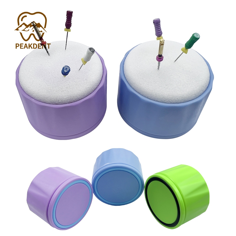 Dudukan Endodontik Gigi Pembersih Saluran Akar Busa Kikir Blok Bor Kotak Pencuci Kikir Endodontik de