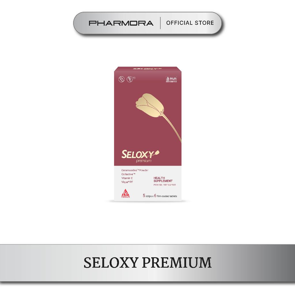 Seloxy Premium 6 Tablet | Vitamin Kesehatan Kulit Anti Aging & Anti Wrinkle