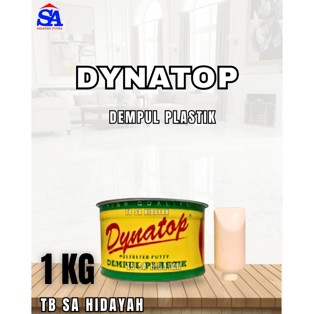DEMPUL PLASTIK DYNATOP 1KG SET MOTOR/MOBIL/KAYU/BESI BAGUS