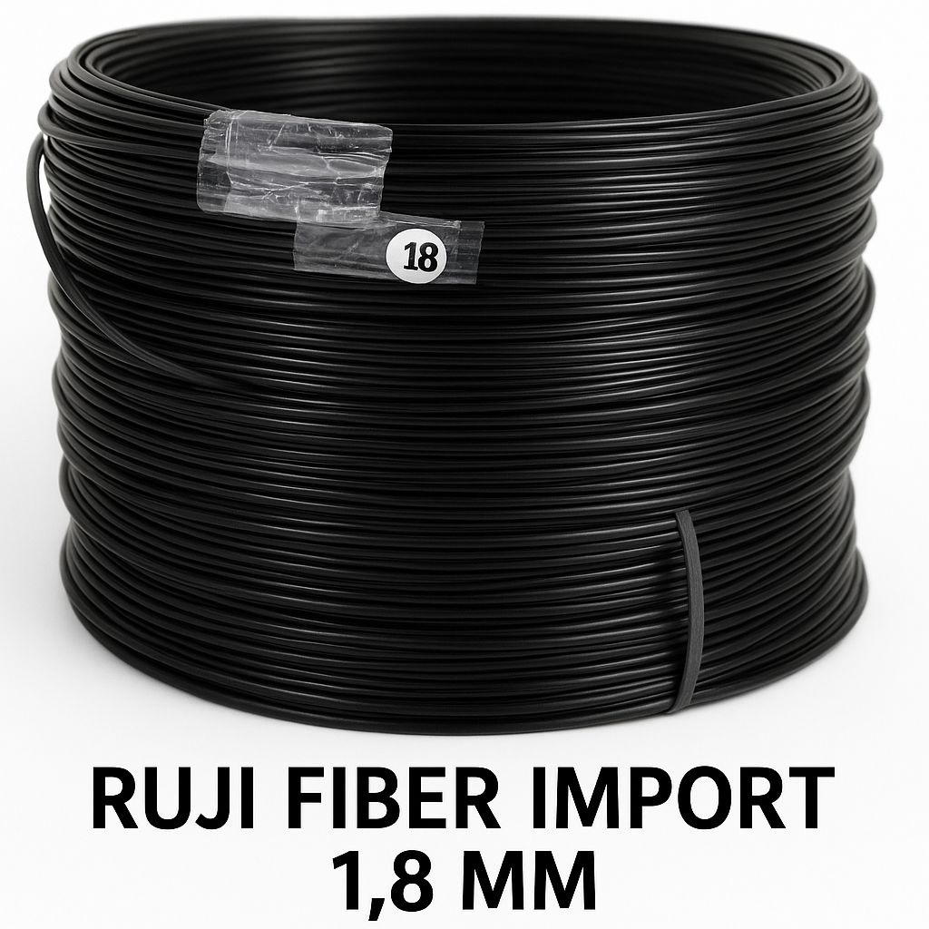 Ruji Fiber 1,8 mm 50meter – Import Grade A, Halus & Glossy