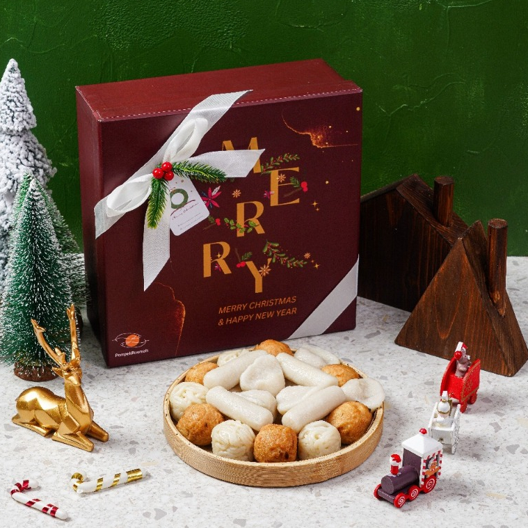 Hampers Pempek Natal Keranjang Noel / Hampers Natal / Hampers Pempek Ready To Eat