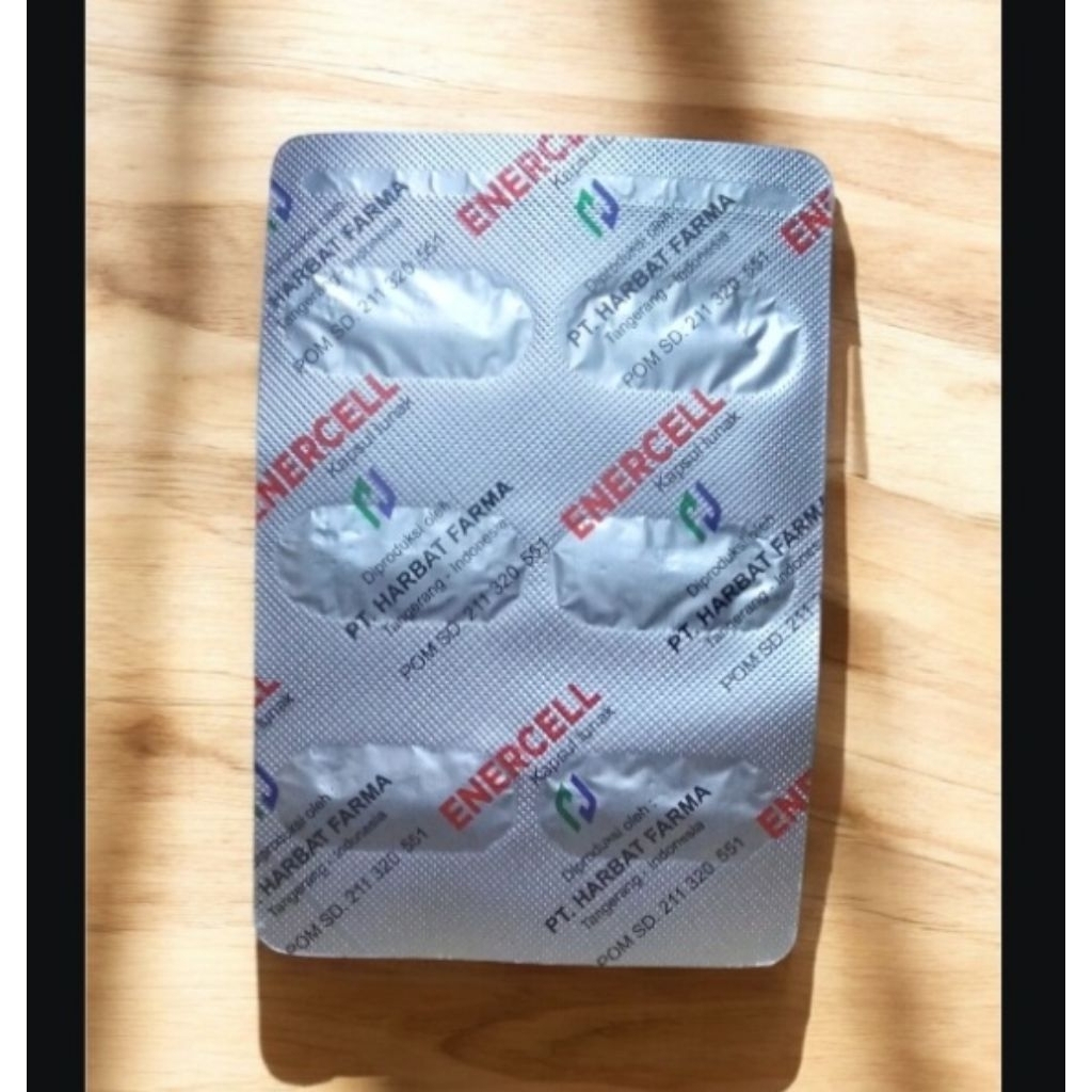 suplemen kesehatan enercell strip 6 kapsul