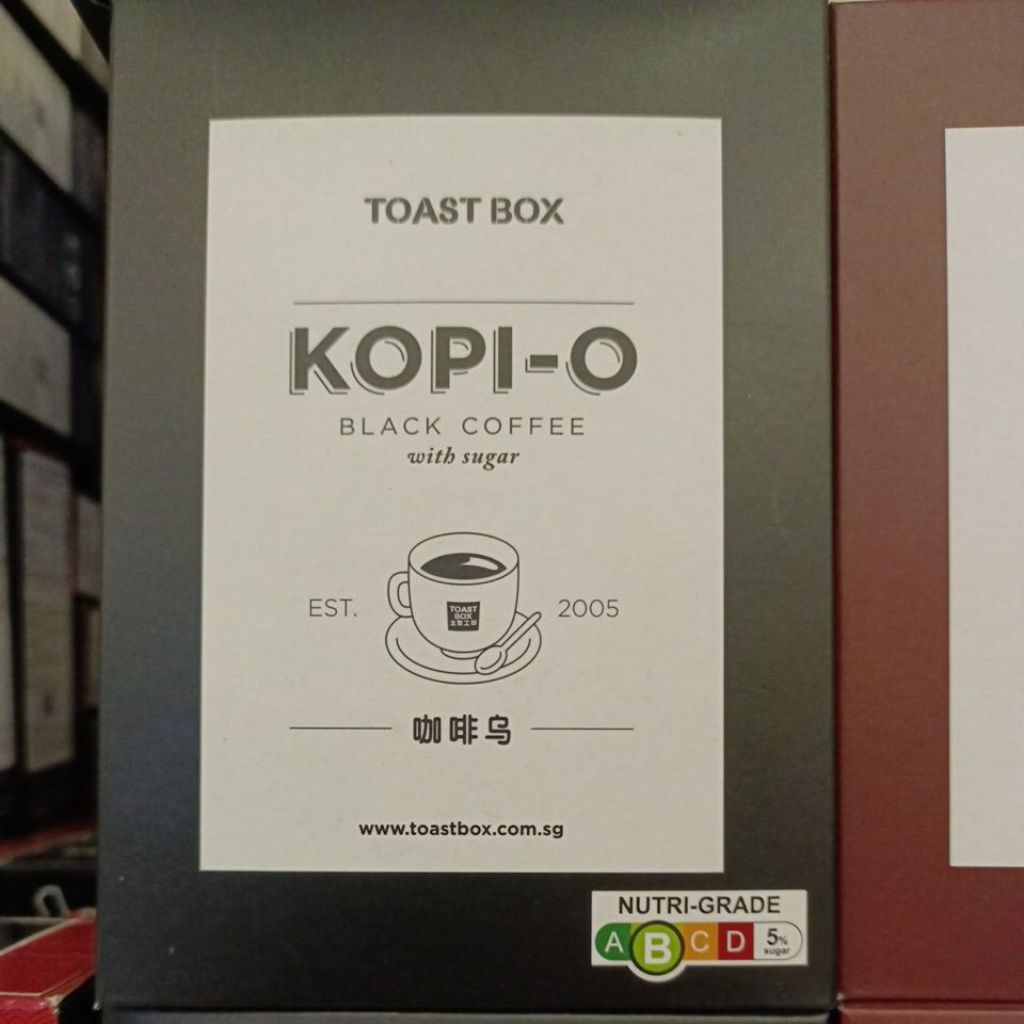 Toast Box Kopi O with Sugar 6sachets @22gr