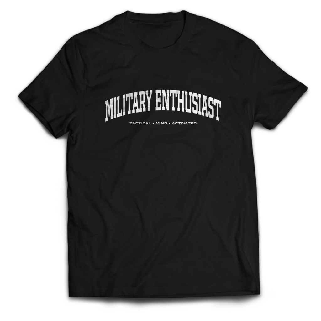 Kaos Pria MILITARY ENTHUSIAST Dewasa Baju Atasan Unisex PakeKaos