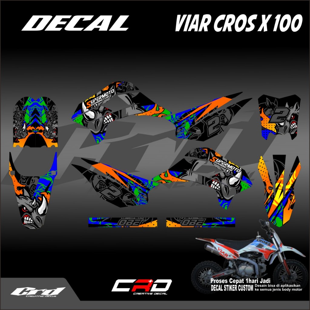 DECAL VIAR 100 CROSS FULL BODY CUSTOM DECAL VIAR X CROSS 100