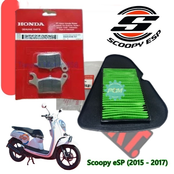 dispad kampas rem depan Scoopy esp 2015-2017 2019 + Filter Udara Saringan