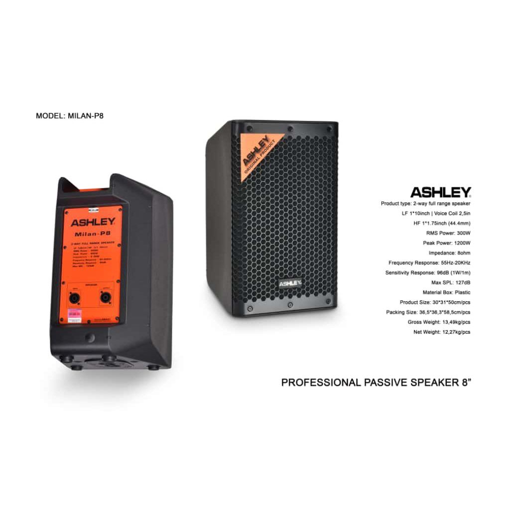 Speaker Ashley Pasif MILAN P8 8 Inch