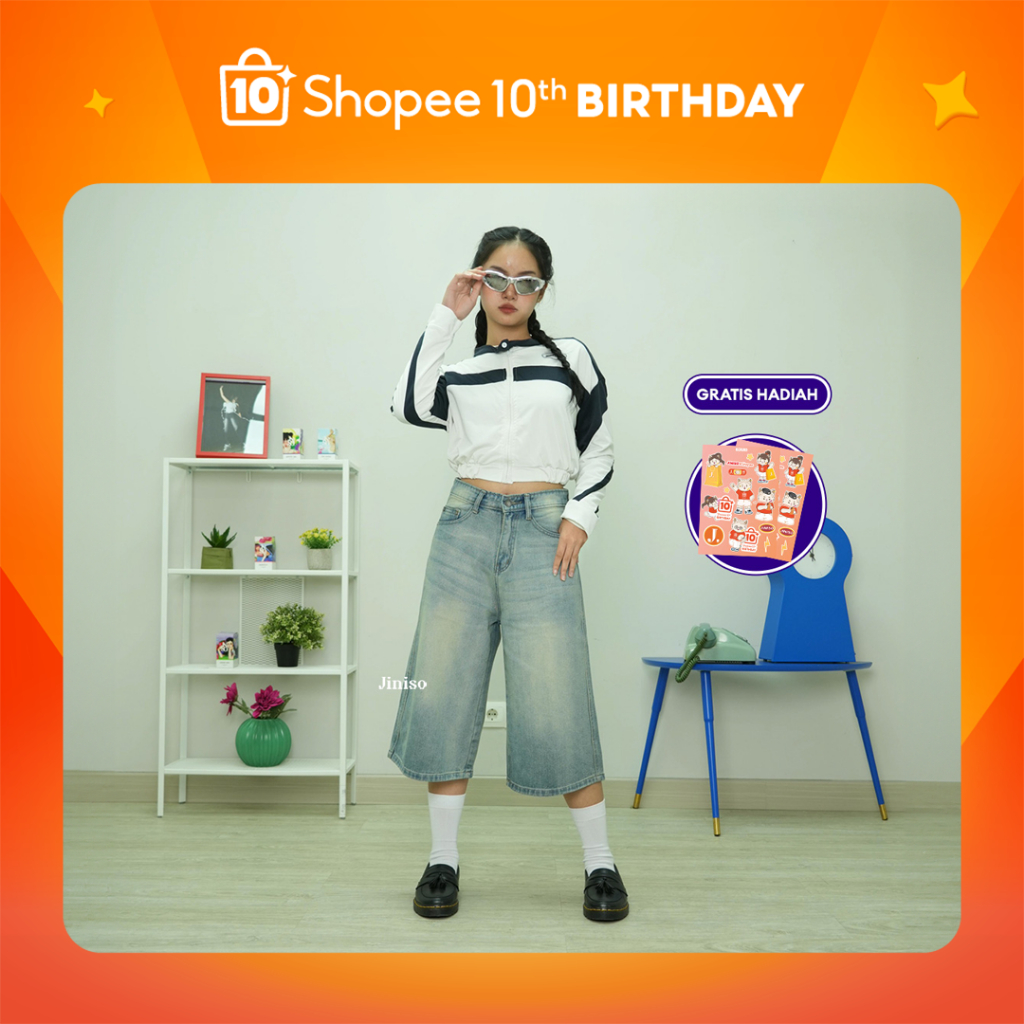 [Shopee Special 10th Birthday] Jorts Baggy Short Jeans 302 SKATER