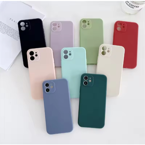 YAWDAMURA CASING TPU LIQUID SILICONE 0.6MM TIPIS (BAGIAN DALAM BELUDRU) - IPHONE 12 / IPHONE 12 MINI