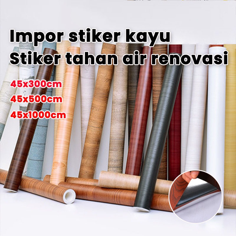 [Diskon] wallpaper lemari stiker dinding kayu wallpaper wallpaper motif kayu panel wallpaper untuk l