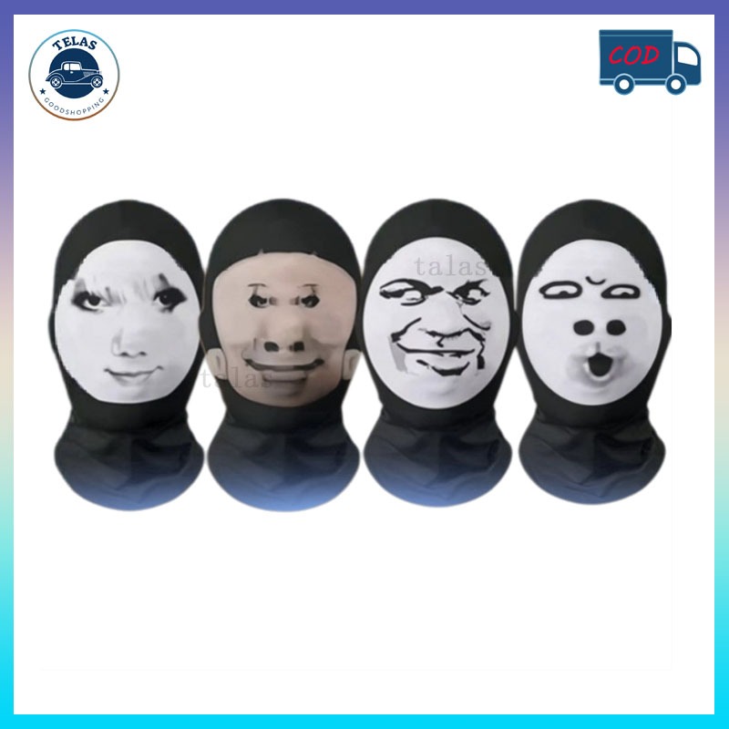 Topeng Ekspresi Lucu Topeng Ugly Face Lucu Masker 3D Sangat Lembut