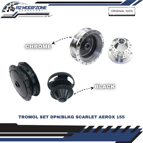 Tromol Trombol Hub Depan Belakang Set Scarlet  Racing AEROX 155