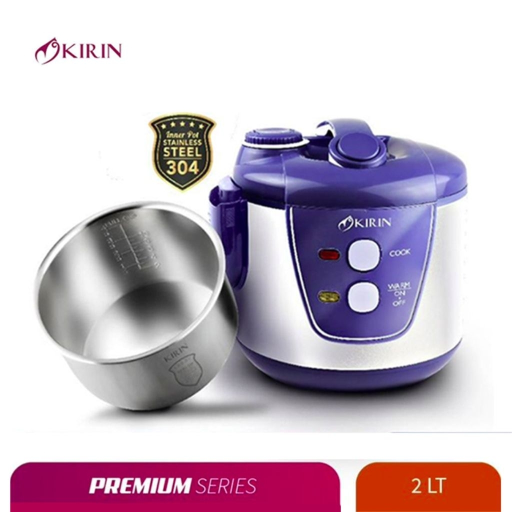 KIRIN Rice Cooker KRC 389 SS Magic Com Stainless Steel