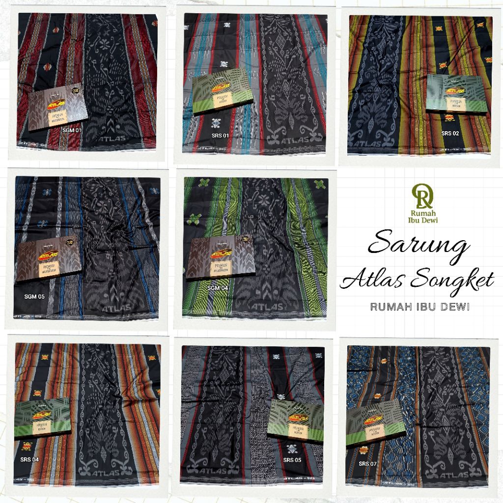 sarung atlas songket spesial dan atlas songket super yaqut copper
