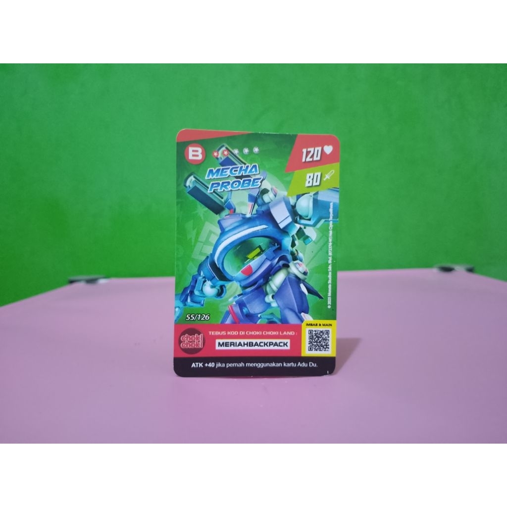 Kartu Monsta Galaxy Card CHOKI-CHOKI x BOBOIBOY - MECHA PROBE - B Murah Retro Vintage Rare Koleksi M