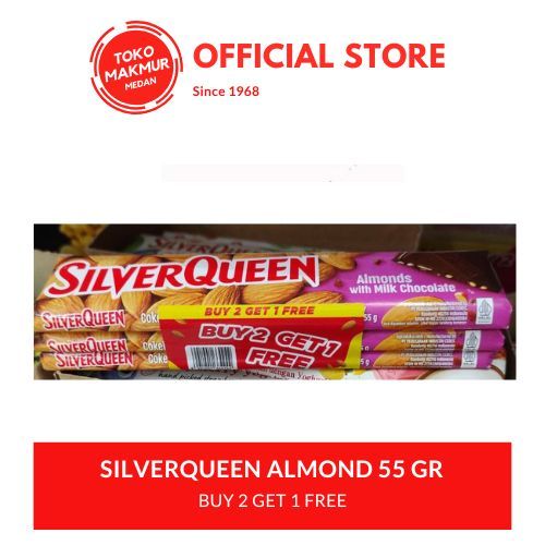 SILVERQUEEN ALMOND 55 GR - BUY 2 GET FREE 1
