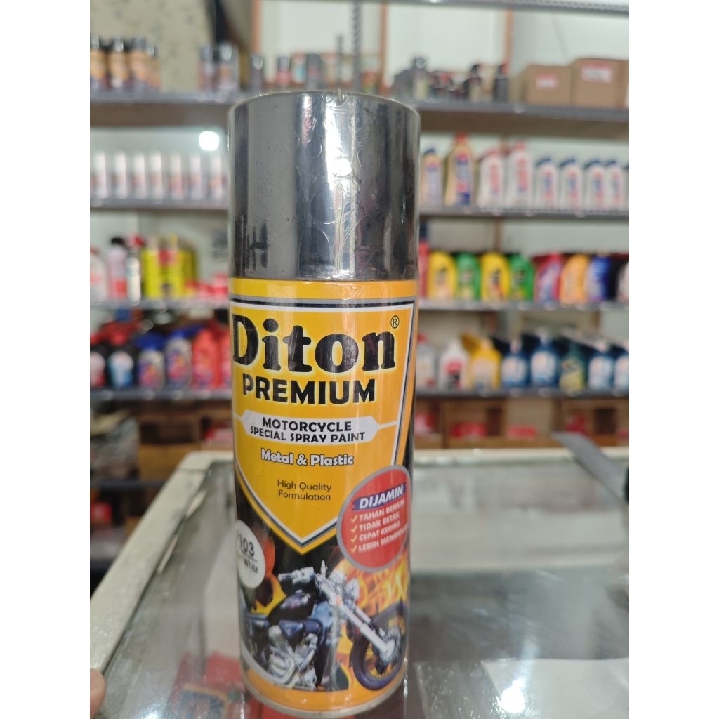 Pilok Diton Premium 9103 Super White – Cat Semprot Motor Putih Super Glossy