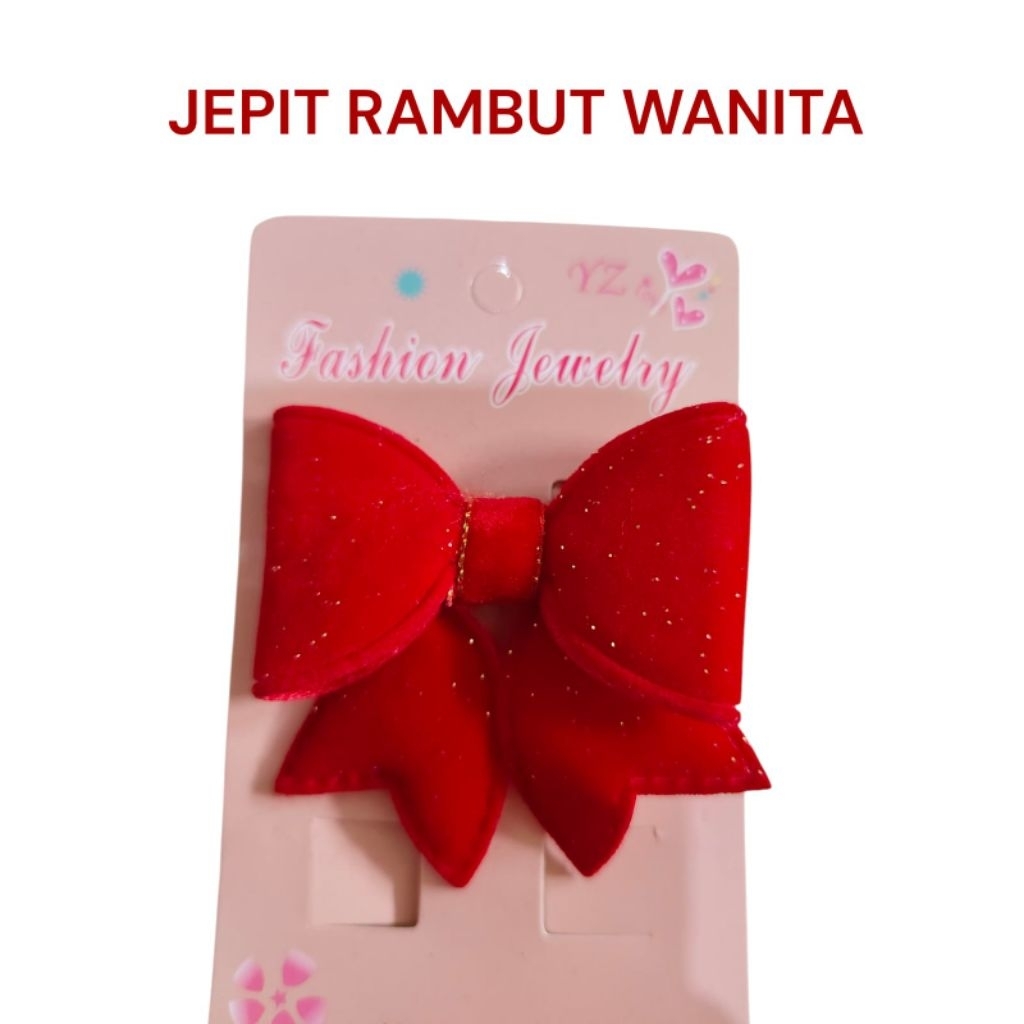 Jepit rambut bergaya Korea, aksesoris rambut bentuk pita, aksesoris rambut mode untuk wanita, Jepit 