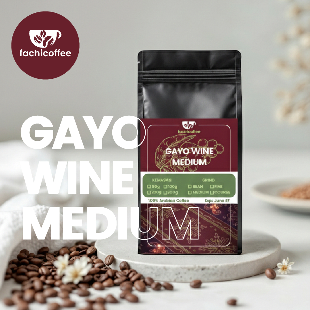 Kopi Arabika Gayo Wine – Medium Roast 100g