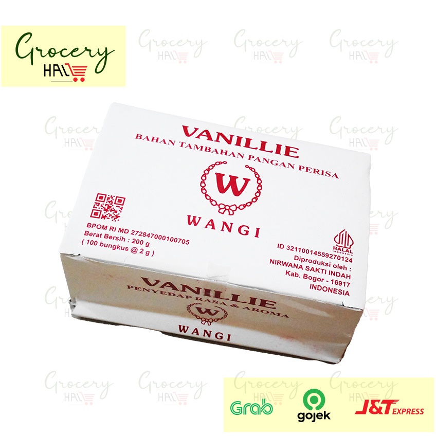 VANILI BUBUK WANGI "W"  2 GRAM BOX - 1 BOX ISI 100 SACHET