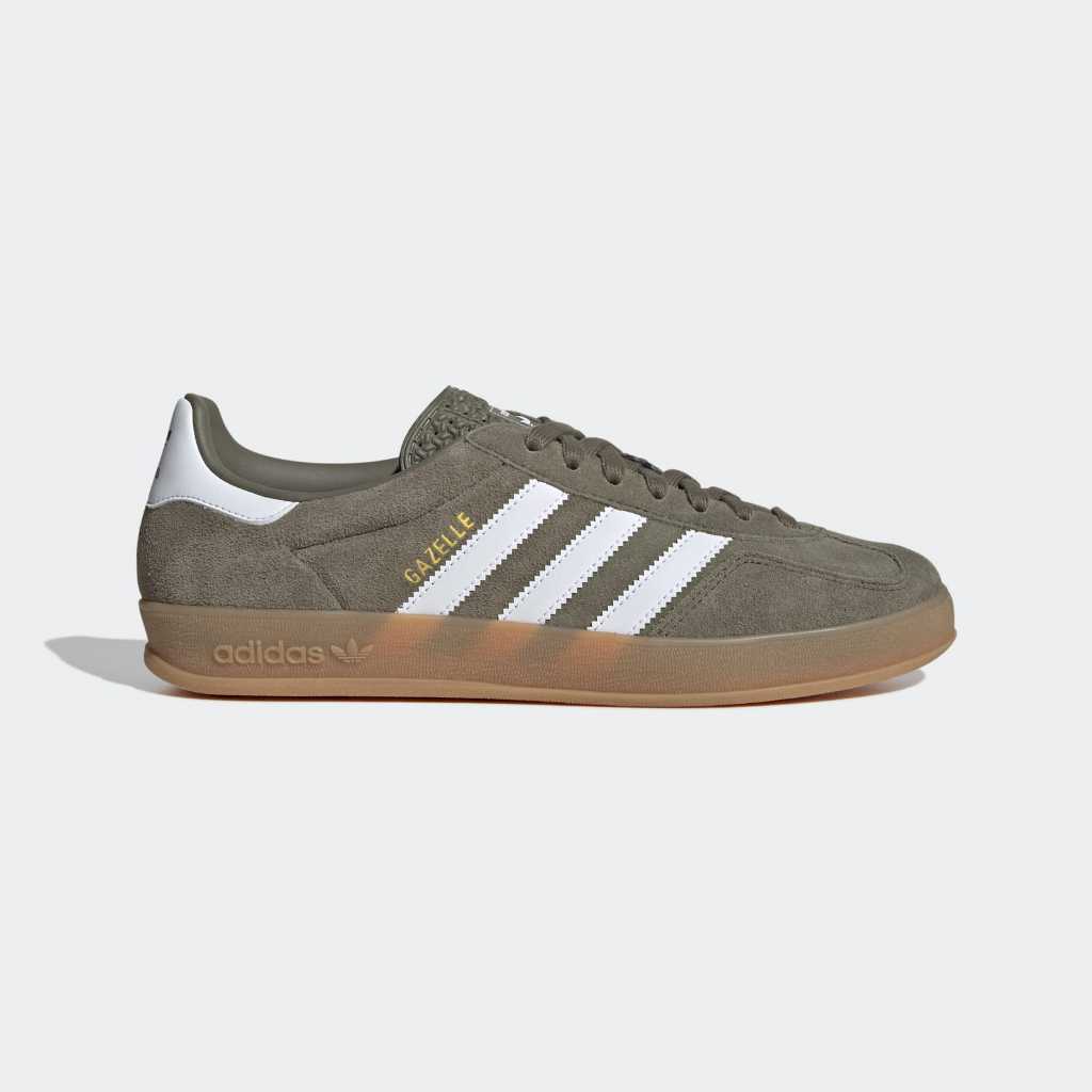 SEPATU CASUAL ADIDAS GAZELLE INDOOR Olive Strata/White Gum ORIGINAL 100% JQ0174