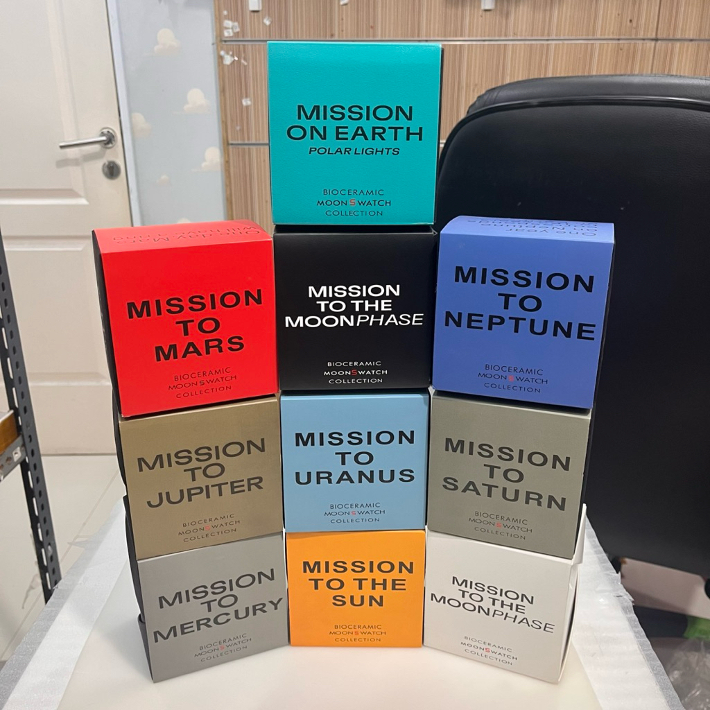 Kotak Jam Tangan Omega X Swatch Box display OMG X Swatch