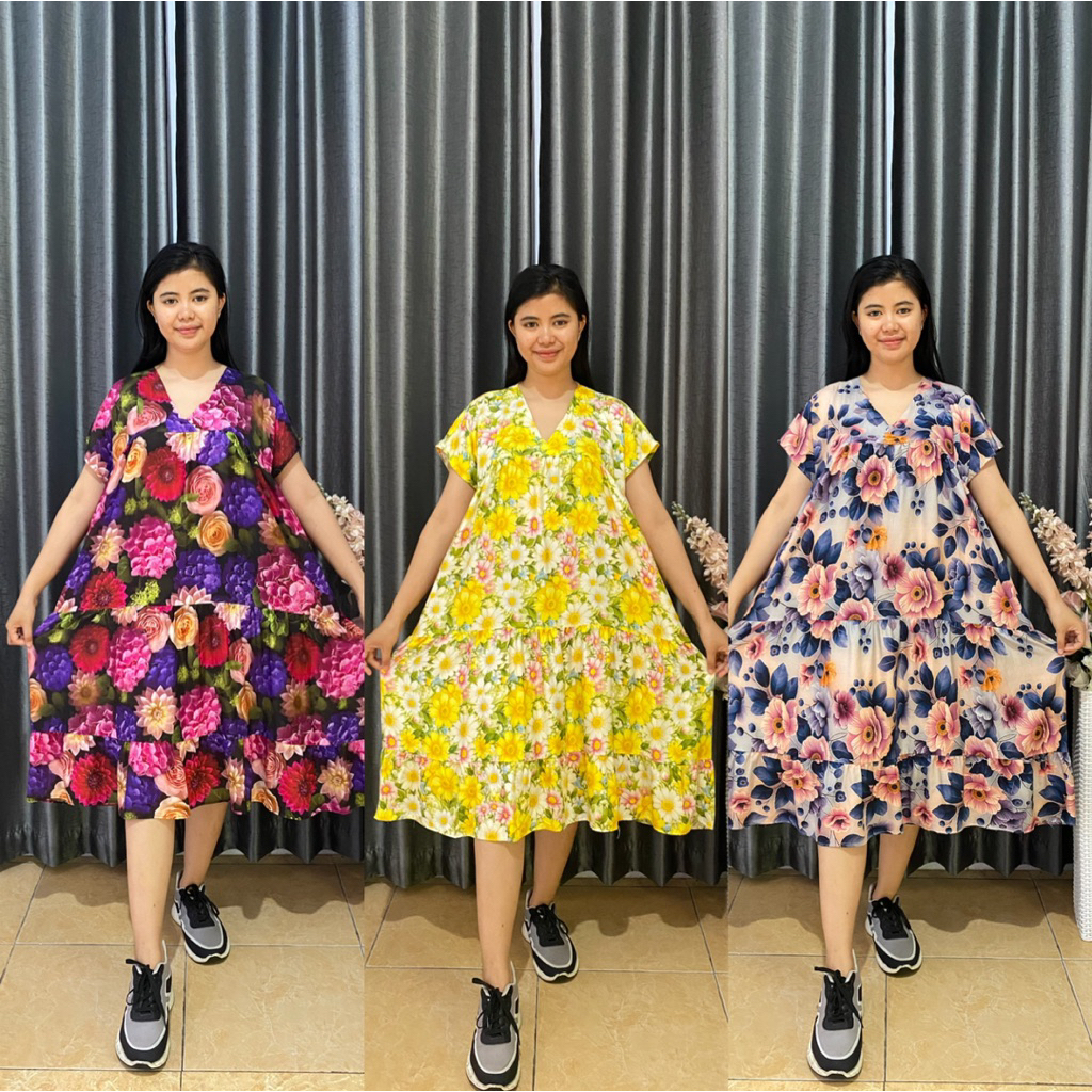 Masayu Homedress Rayon Premium Motif Bunga