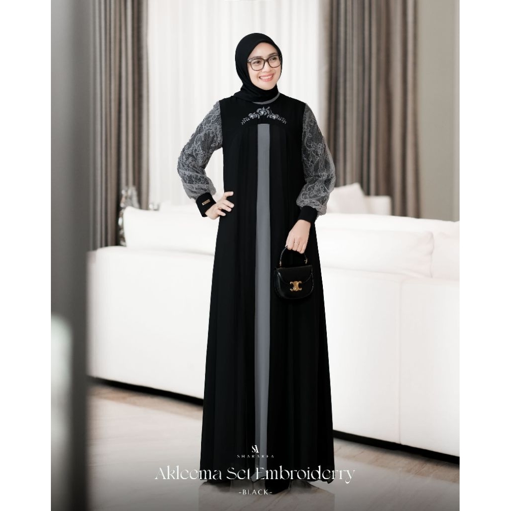 AKLEEMA SET EMBROIDERY ( SET SCARF ) BY SHARAREA_ORIGINAL