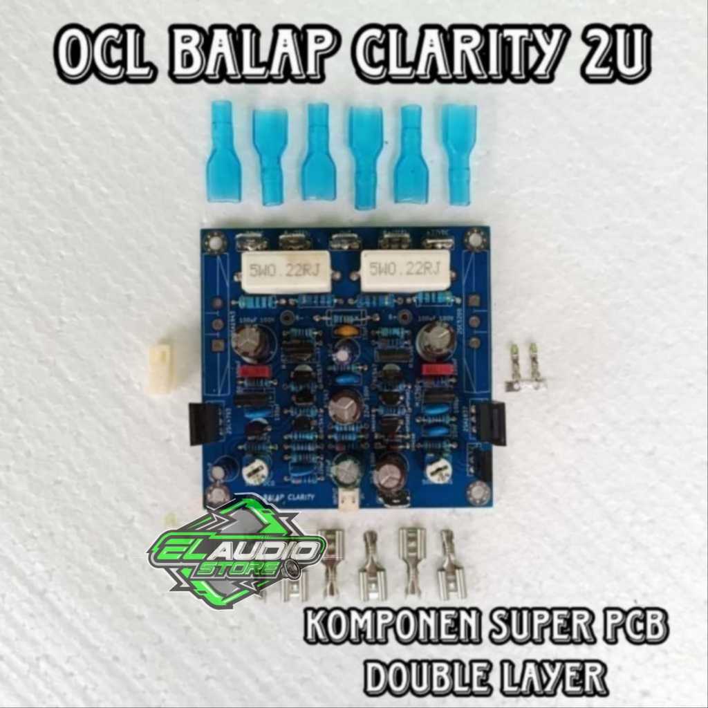 Kit Driver Power Amplifier OCL BALAP TEF 2U CLARITY PCB Double Layer FR4 Fiberglass