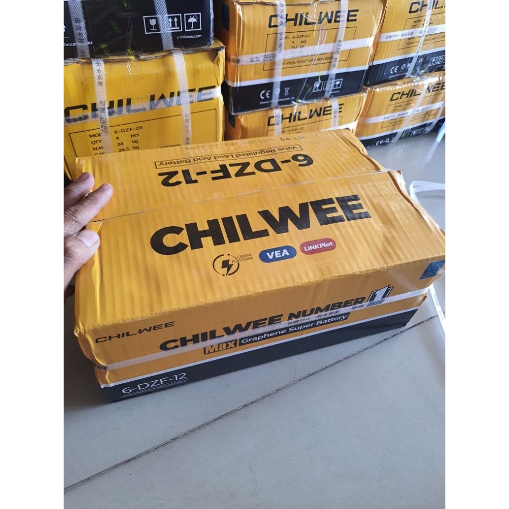 AKI SEPEDA LISTRIK 12V 12AH KERING CHILWEE 6-DZF-12 MURAH - Chilwee