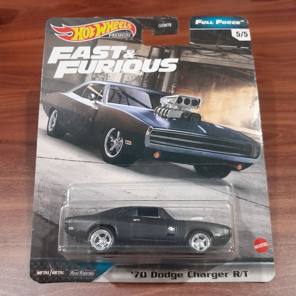 HOT WHEELS PREMIUM (OPEN BUBBLE/LOOSE) '70 Dodge Charger R/T - Black