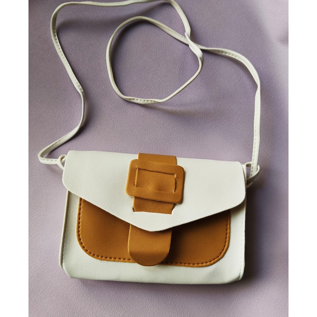 tas wanita beige cream