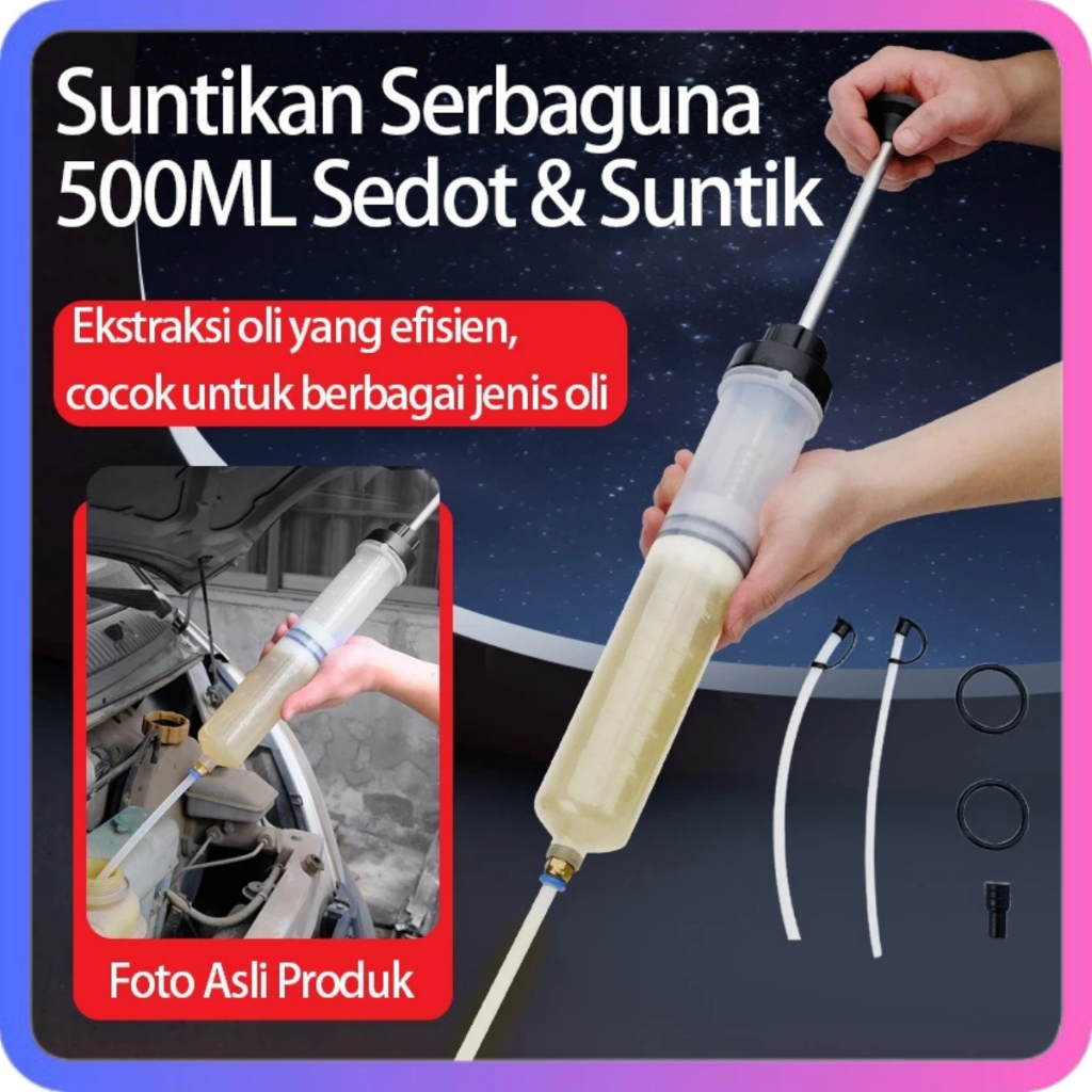 OTOHEROES Pompa Transfer Oil Extractor Syringe 500ml Pompa Tangan Manual Transfer Cairan