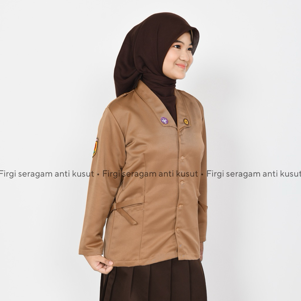 JAS TALI PRAMUKA / BAJU GESPER PRAMUKA UKURAN LENGKAP UNTUK SD, SMP & SMA Wanita