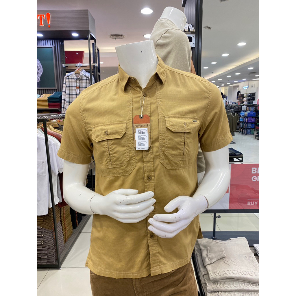 KEMEJA PENDEK POLOS WATCHOUT CASUAL