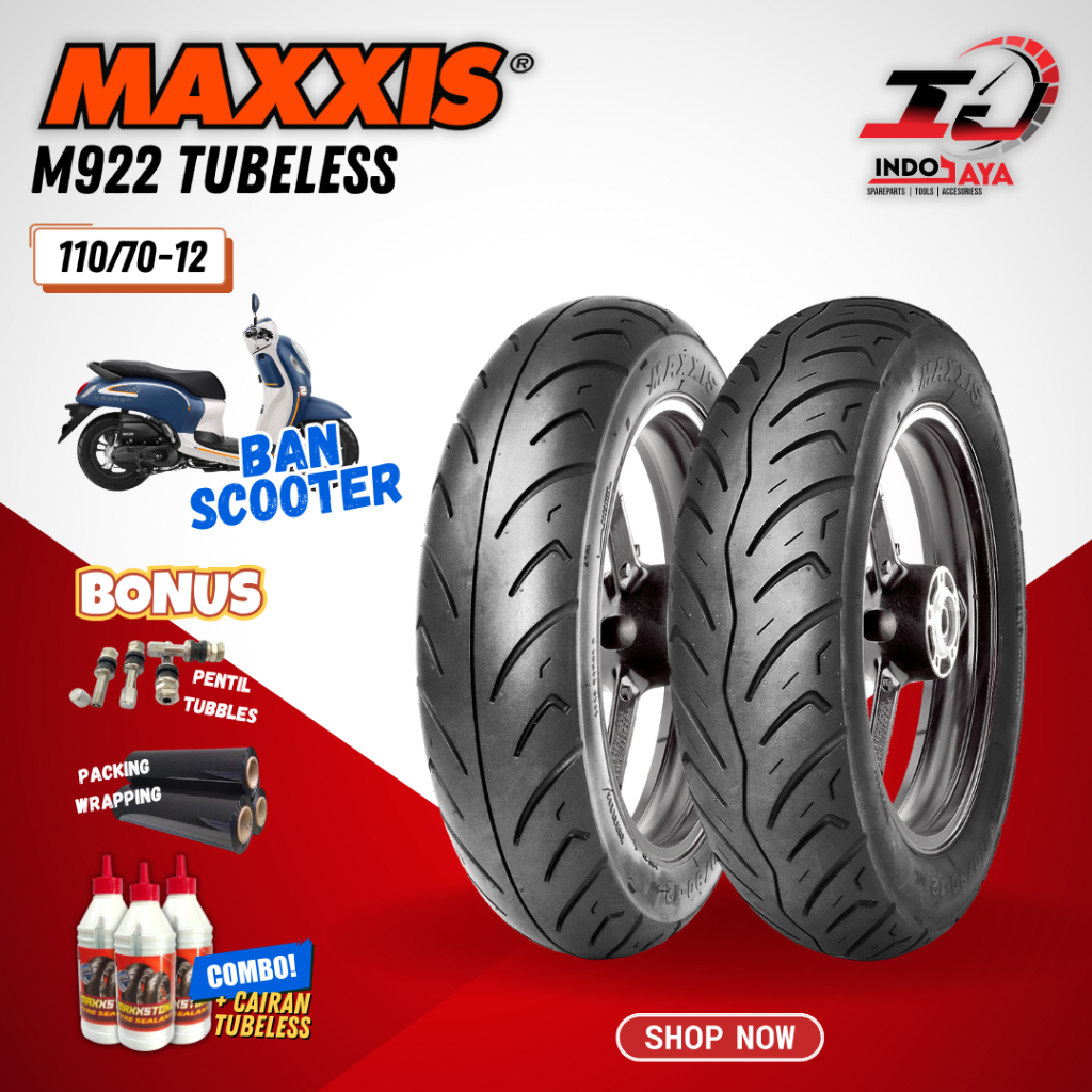 (READY COD) BAN MAXXIS M922 ( 110/70-12 ) BAN TUBELESS / BAN MOTOR DEPAN BELAKANG SCOOPY / GENIO / F
