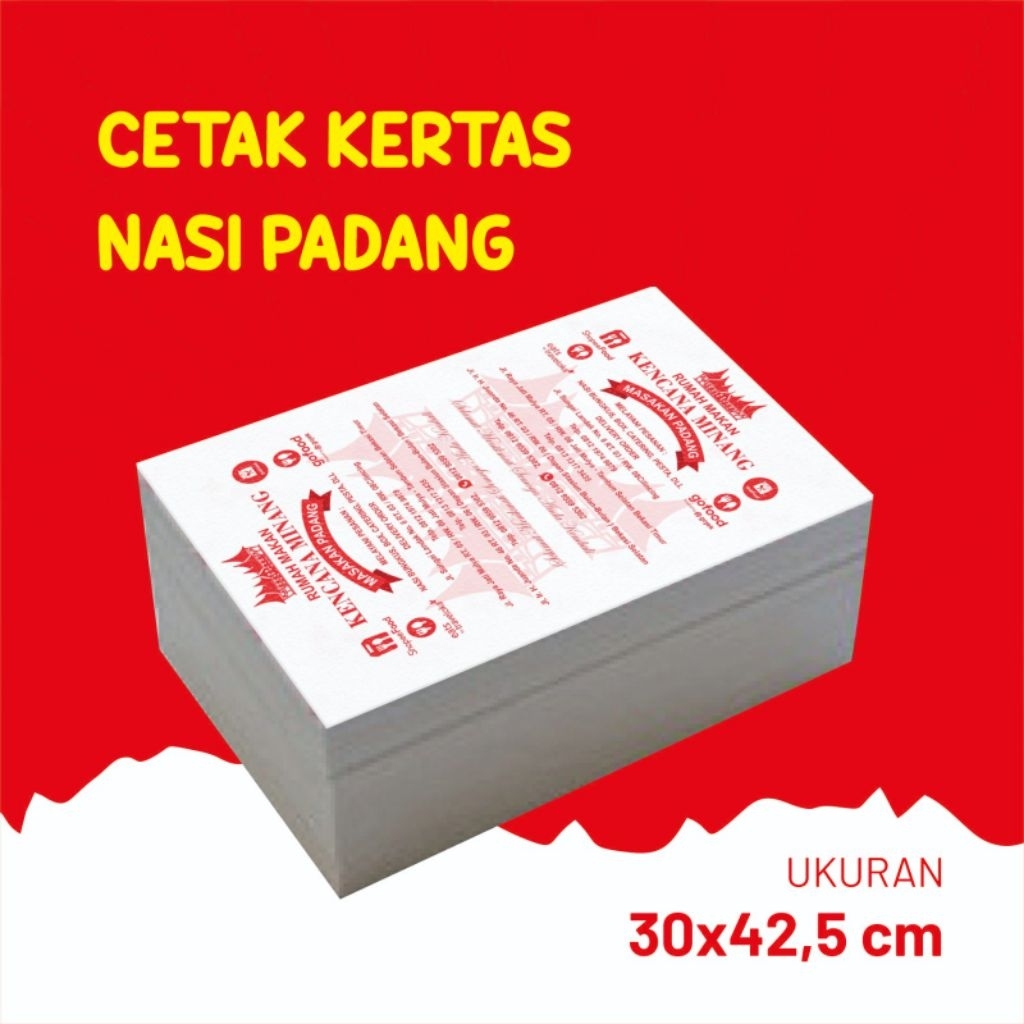 cetak custom kertas nasi padang