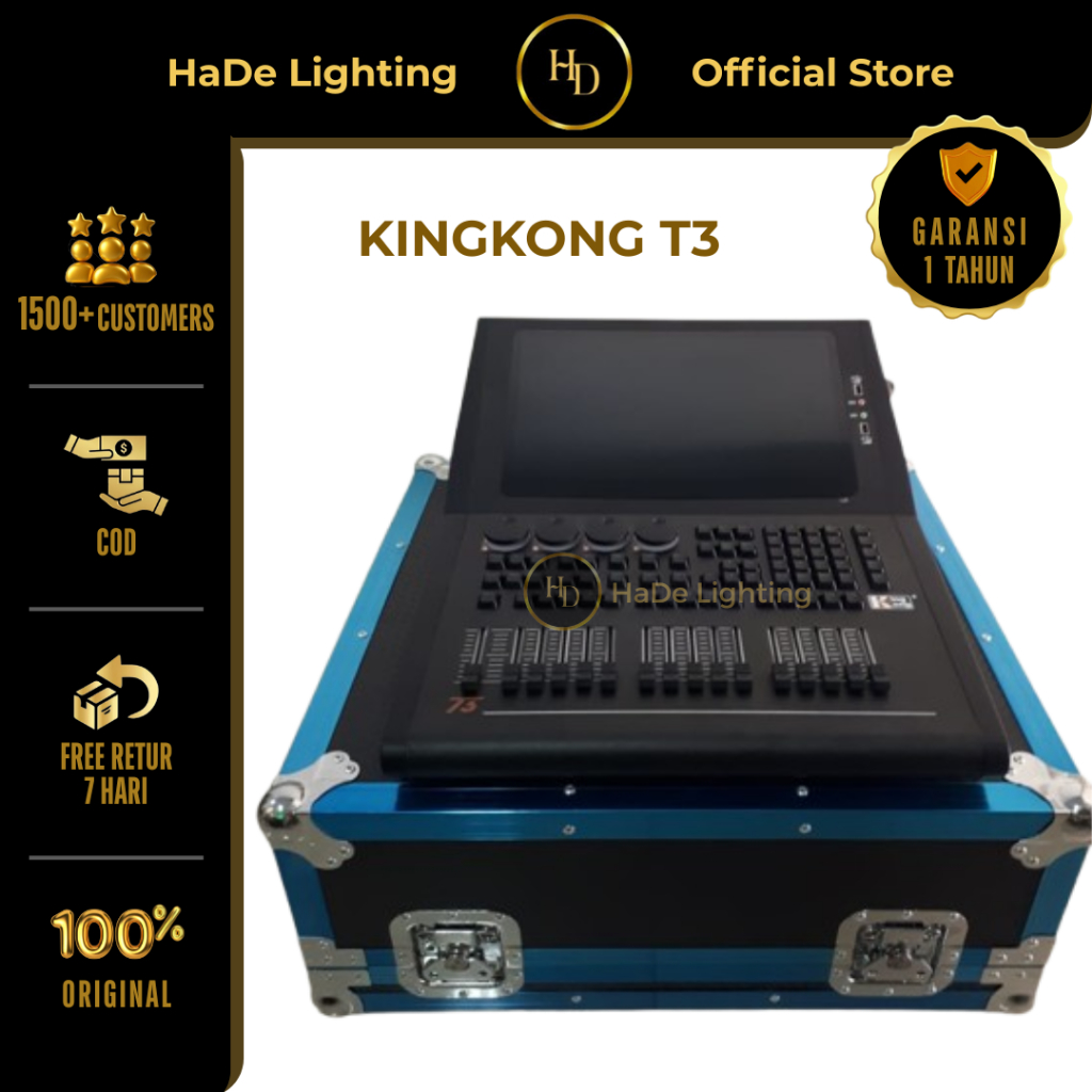 Mixer Kingkong T3 DMX 512 - Mixer Lighting Kingkong T3 Lighting Controller  Free Hardcase