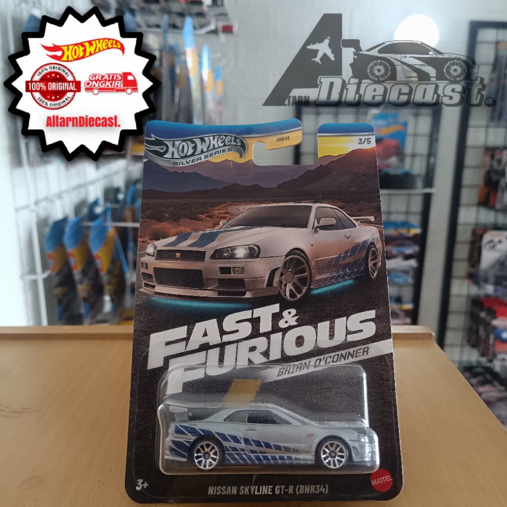 Hot Wheels Fast Furious Brian O Conner R34