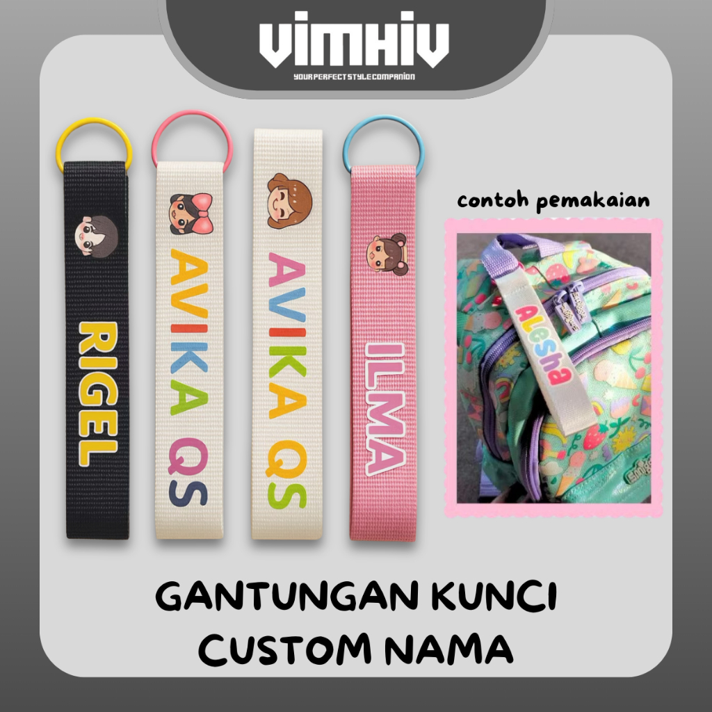 Gantungan Tas Anak / Custom nama anak / Custom Bag Tag Anak / Luggage Tag / Souvenir Ultah Anak / Na